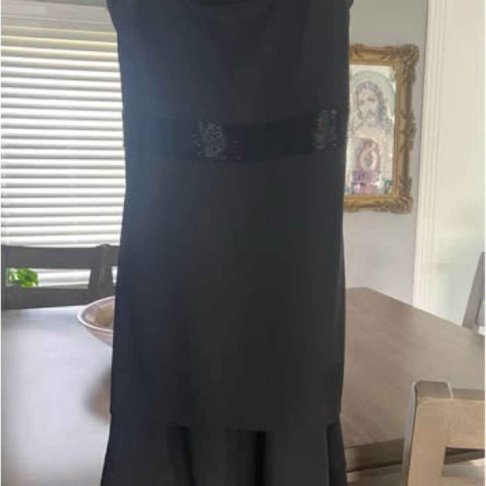 Chic Black High Low Dress